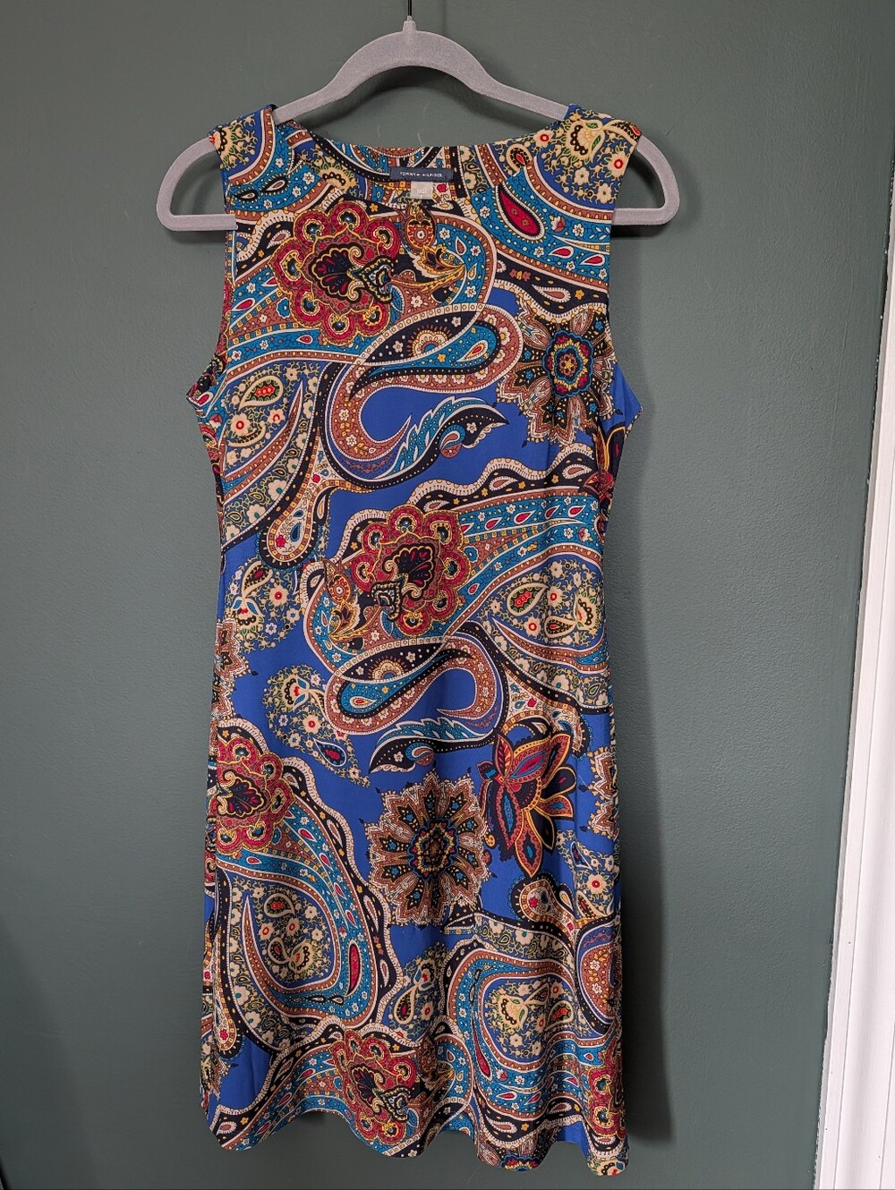 Tommy Hilfiger Blue Multicolor Paisley Mini Dress 0054